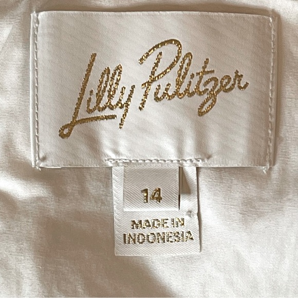 Lilly Pulitzer White Eyelet Crop Top NWT Size 14 Adjustable Straps - Picture 5 of 6